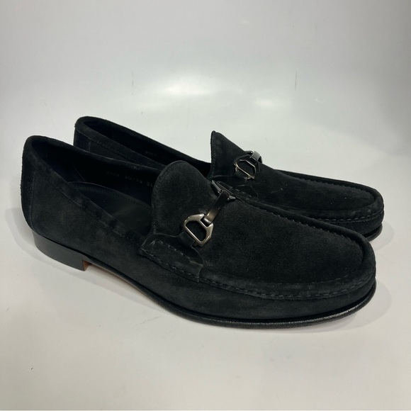 Allen Edmonds Vinci loafers black fine European suede‎ leather mens size 9.5 main image 8